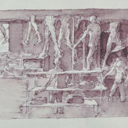 Perspective drawing of show...