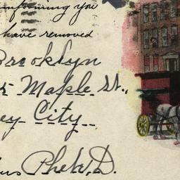 [Change of address card, 1905]