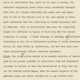 Draft of statement on strik...