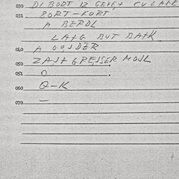 Eastern questionnaire, answ...
