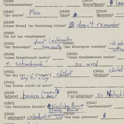 Western questionnaire, answ...