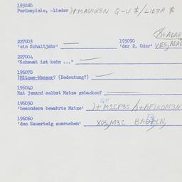 Western questionnaire, answ...