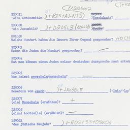 Western questionnaire, answ...