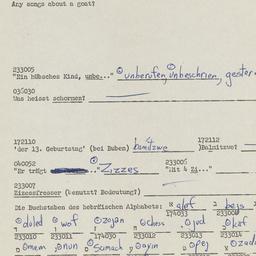 Western questionnaire, answ...