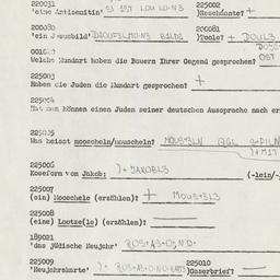 Western questionnaire, answ...