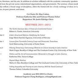 Schedules, Latin America, s...