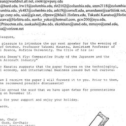 Announcements, 2004-10-08. ...