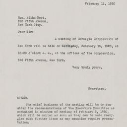 Board Meeting, 2/18/1920