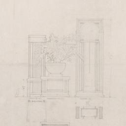 Chair, taboret, clock plan,...