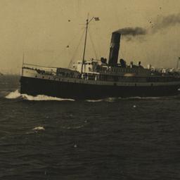[View of ship in New York H...