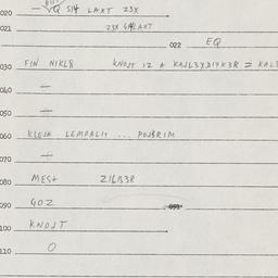 Eastern questionnaire, answ...