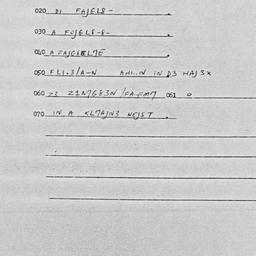 Eastern questionnaire, answ...