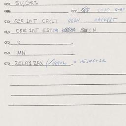 Eastern questionnaire, answ...