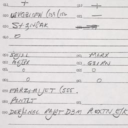 Eastern questionnaire, answ...