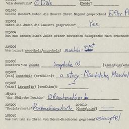 Western questionnaire, answ...