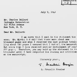 Letter from E. Franklin Fra...