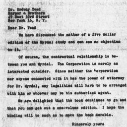 Letter from Robert M. Leste...