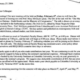 Announcements, 2004-02-06. ...