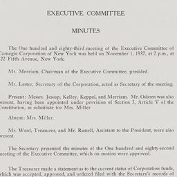 Executive Committee Meeting...