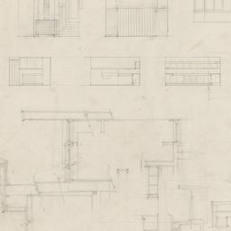 Wall section, interior elev...