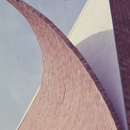 Exterior view, detail of pe...