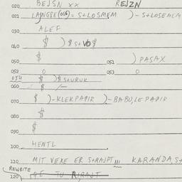 Eastern questionnaire, answ...