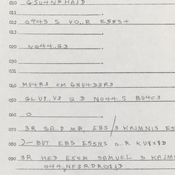 Western questionnaire, answ...