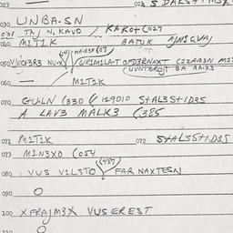 Eastern questionnaire, answ...
