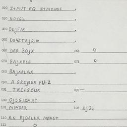 Eastern questionnaire, answ...