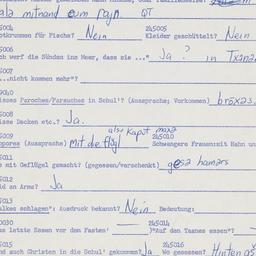 Western questionnaire, answ...