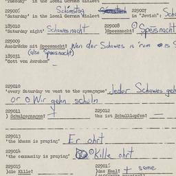 Western questionnaire, answ...
