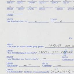 Western questionnaire, answ...