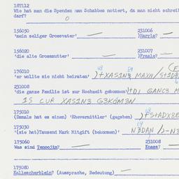Western questionnaire, answ...