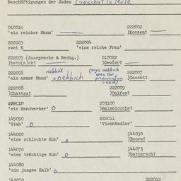 Western questionnaire, answ...
