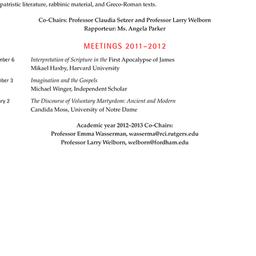 Schedules, New Testament, s...