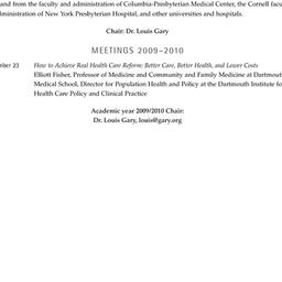 Schedules, National Health ...