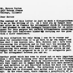 Letter from Gunnar Myrdal t...