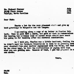 Letter from Gunnar Myrdal t...