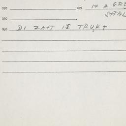 Eastern questionnaire, answ...