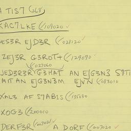 Eastern questionnaire, answ...