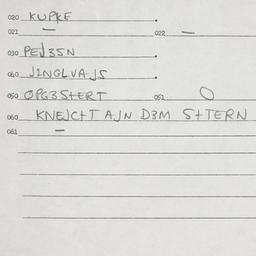 Eastern questionnaire, answ...
