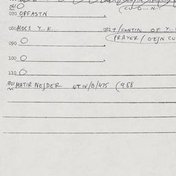 Eastern questionnaire, answ...
