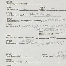 Western questionnaire, answ...