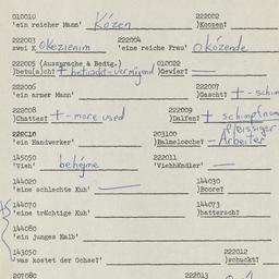Western questionnaire, answ...