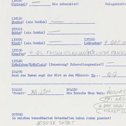 Western questionnaire, answ...