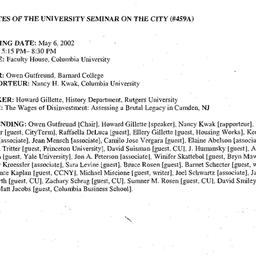 Minutes, 2002-05-06. The Ci...