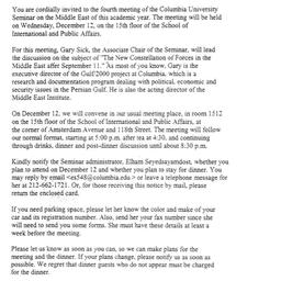 Announcements, 2001-12-12. ...
