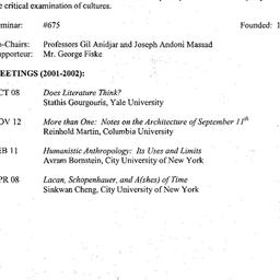 Schedules, Comparative Stud...
