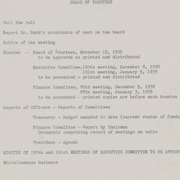 Board Meeting, 1/19/1939