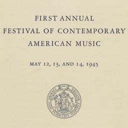 First Annual Festival of Co...